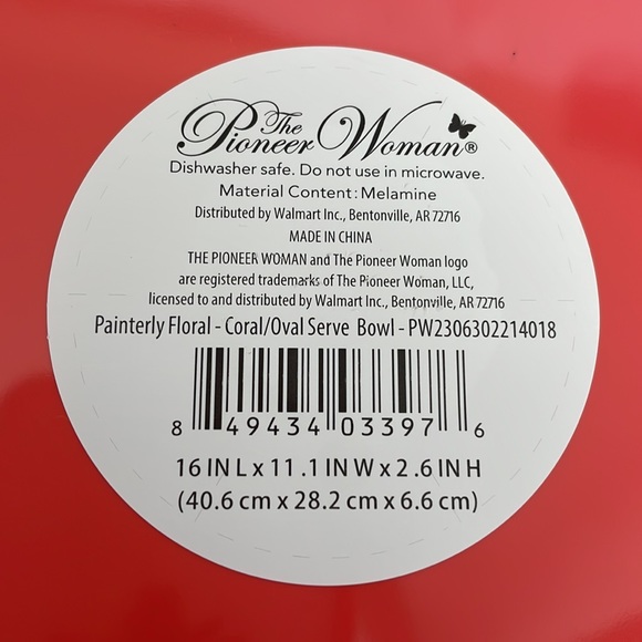 The Pioneer Woman Painterly Floral Oval Serve Bowl - Picture 3 of 5